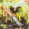 27cm Weed Puller Tool,Y-Shaped Manual Weed Puller with Wooden Handle,Stainless