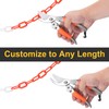 sourcing map Plastic Chain Links, 1.9-Inch 10 Foot Plastic Barrier