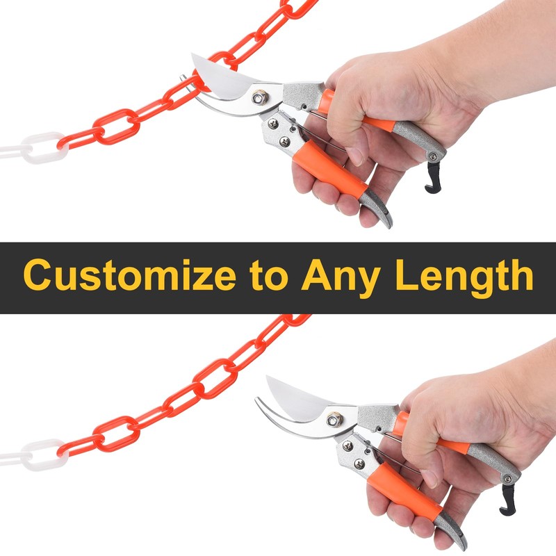 sourcing map Plastic Chain Links, 1.9-Inch 10 Foot Plastic Barrier