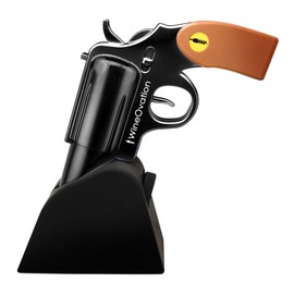 WineOvation Electric Gun Wine Opener (Black) - Open your Wine Bottle fast and without hassle - Great Gifts for Gun Enthusiasts and Wine Lovers