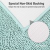 ITSOFT 3pc Non-Slip Shaggy Chenille Bathroom Mat Set, Includes 24