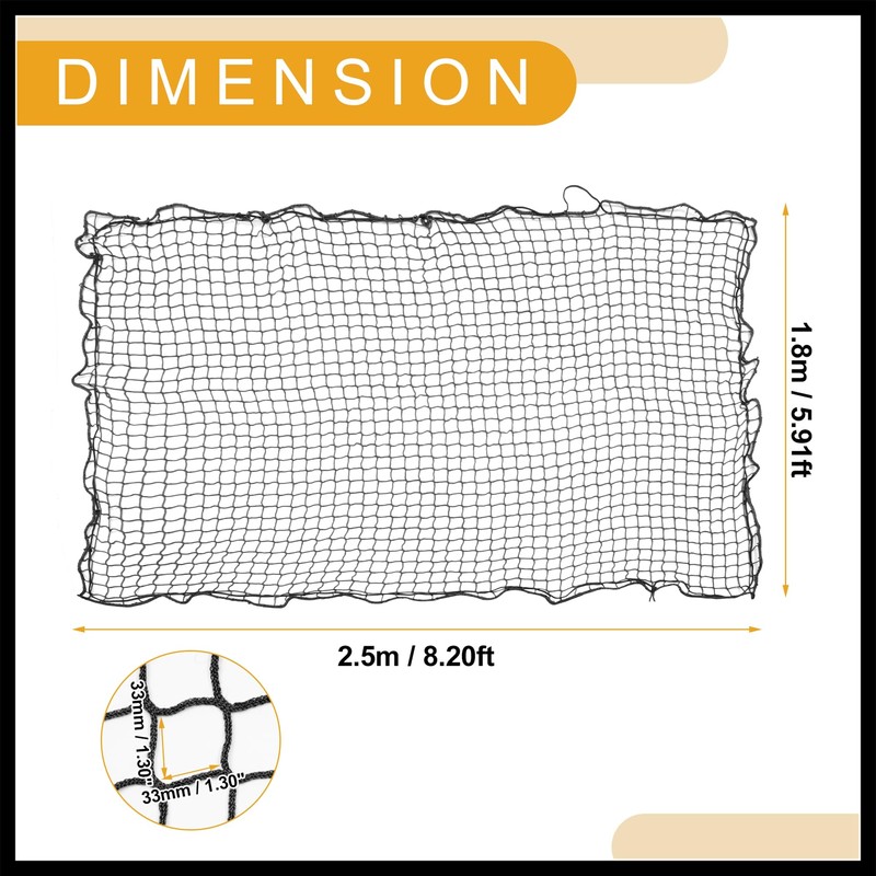 Hihaha 1 Pc 1.8x2.5m Universal Trailer Cargo Net - Pickup