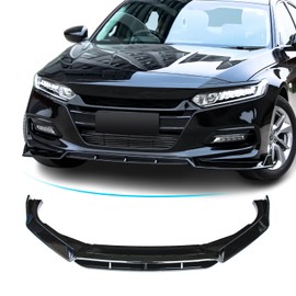 Archaic Front Bumper Lip Spoiler Compatible with Honda Accord Sedan SE/EX-L/LX/Touring 2018-2020, 4pcs Double-Layer Front Bumper Lip Splitter Splitter Under Chin Spoiler Body Kit.