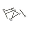 50 x 40mm White UPVC Poly Top Pins Nails Plastic