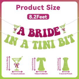 A Bride in A Tini Bit Banner - Espresso Martini Bachelorette Party Decorations, A Bride in A Tini Bit Banner for Espresso Martini Bachelorette Party Decorations