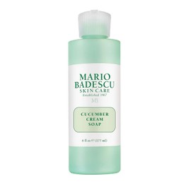 Mario Badescu Jabón en crema de pepino - Limpiador facial suave y cremoso con vitaminas y minerales - Elimina maquillaje ligero, aceite e impurezas - Lavado facial ideal para pieles mixtas o secas, 177 ml