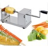 SCL Manual Stainless Steel Twisted Potato Slicer Spiral Vegetable Cutter,Tornado Potato Chips