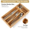 Upassion Bamboo Kitchen Drawer Organizer, 7 Inch Silverware Utensil Holder