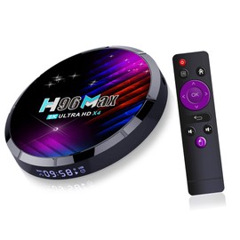 Android 11.0 TV Box Amlogic S905X4 H96 Max X4 Android TV Box 4GB RAM 64GB ROM, Dual-WiFi 2.4GHz/5GHz BT Quad Core 64 Bits 3D/8K Full HD/H.265/USB3.0 Android Box