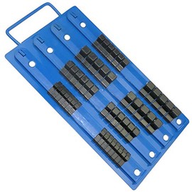 AERZETIX - C48329 - support for storage socket organizer 1/4" 3/8" 1/2" - blue and black - 15/27cm - wall mount