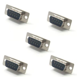 S SIENOC RS232 Solder Serial Adapter DB9 9 Pins Female Male Soldering Plug Connector x5 x10 for Gender Changer (DB-9 Connector x5)