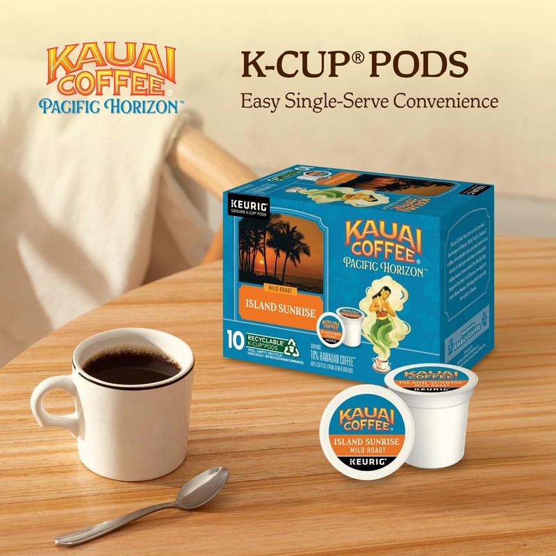 Kauai Coffee K-Cup Pods for Keurig Brewers – Arabica Coffee,