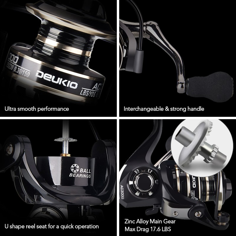 Mini Spinning Reel All Metal 3BB 5.2: 1 Ultralight All