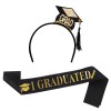 Unbranded Gold Letter I GRADUATED Sash with Free Hairpin Crown