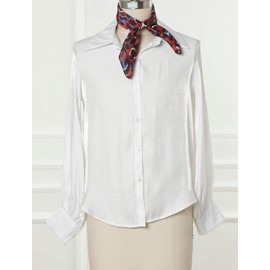 sourcing map Women's Square Neck Scarf Colourful Leopard Neckerchief Handkerchief, red