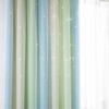 2pc Curtain Simple Gradient Hollow-out Star Pattern Double Layer Blackout