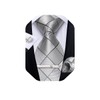 DiBanGu Silk Necktie Wedding Pocket Square Tie Pin Cufflinks Set
