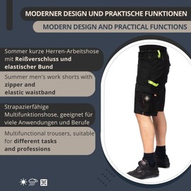 Prisma Men's Summer Work Shorts, black, 56