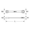 KS Tools 503.4351 GEARplus Double ring ratchet spanner, E6xE8