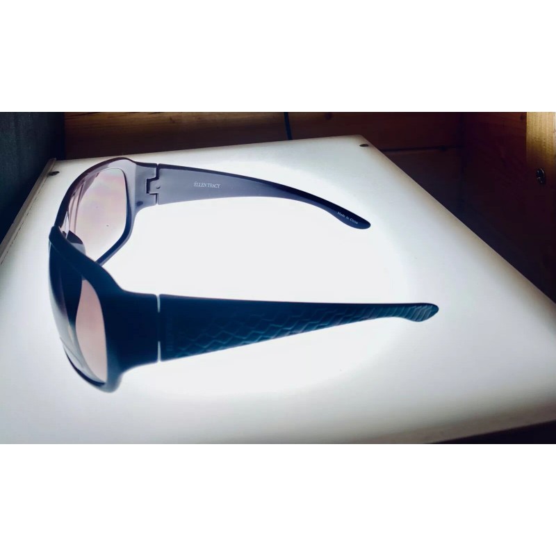 Ellen Tracy Womens Plum Plastic Rectangle Sunglass, Gradient Lens 508.