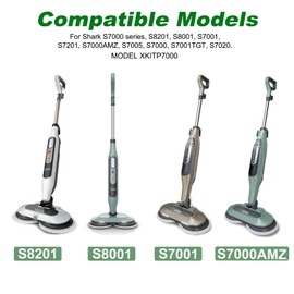 S8201 S7001 Steam Mop Pads: 10 Pack Steam Mop Pads for Shark S8201 S8001 S7001 S7000AMZ S7201 S7001TGT Series Steam Mop, Microfiber and Scrubbing Spin Mop Pads for Steam & Scrub Hard Floor Steam Mop