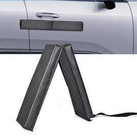 Hivexagon Magnetic Car Door Dent Protector for Non-Aluminum Door Frame Removable Soft Cushion Vinyl Carbon Fiber Embossed Prevent Scratches and Dent Damage (Grey)