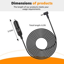 Hodeoo Replacement for Furrion Backup Camera Power Cord - DC Car Charger Adapter for FOS07TADS Vision S Monitors & FOS48TA-BL Displays | Replacement for OEM Furrion Power Cord