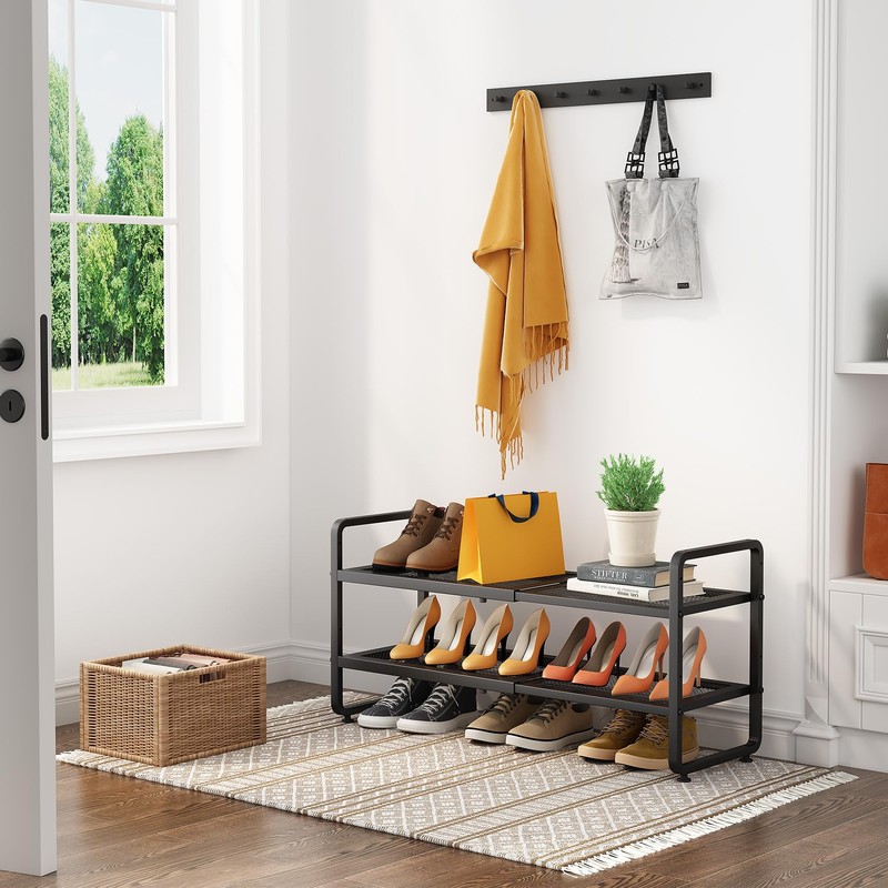 SNTD Shoe Rack - Expandable Shoe Organizer for Closet, Adjustable