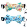 Dinosaur Cat Collar, Cute Dinosaur Bow Tie Cat Collar with