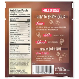 Hills Bros. Frappés Instant Drink Mix – Indulgent Café-Style Beverage – Gluten-Free, Kosher-Certified – Easy to Make Hot or Cold – Premium, Rich Taste, Gourmet Coffee Experience – Salted Caramel, 2.3 oz ( Pack of 12 )