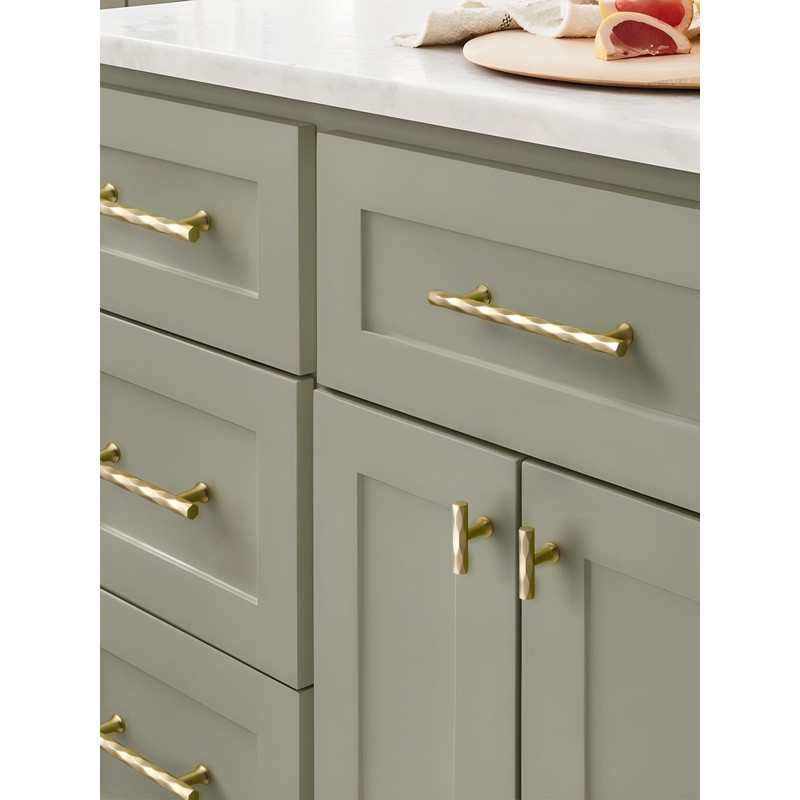 SORWDUERM Brushed Gold Cabinet Pulls 2 Pack 96MM Hole Center
