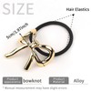 Hair Ties for Women, Bowknot Metal Hair Ties for Thick