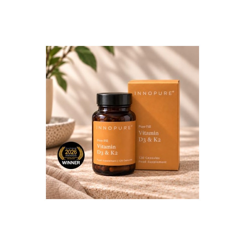 INNOPURE Vitamin D3 4,000IU & K2 MK-7 100µg, 120 Capsules