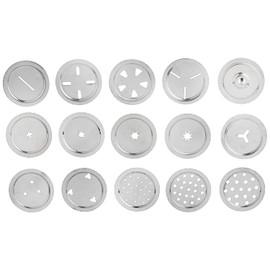 AYUSHNAIK Stainless Steel Kitchen Press with 15 Different Types of Jalies, Sev Maker/Idiyappam Press/Murruku Machine/Noodle/Namkeen Press/Gathiya Maker