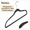 8 Pieces Velvet Hanger Shoulder Pads Over Hanger Pads Black