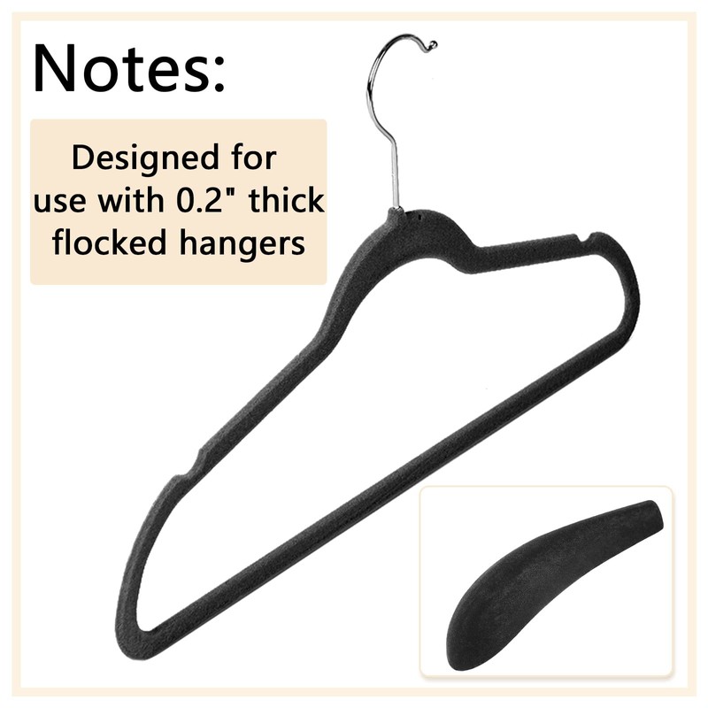 8 Pieces Velvet Hanger Shoulder Pads Over Hanger Pads Black