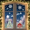 AIBIIN Christmas Window Stickers Xmas Tree Snowflakes Window Clings for