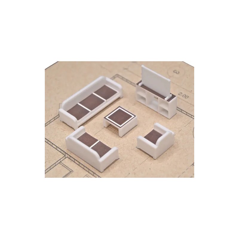 - Muebles Para Maquetas Set Casa Habitación Escala 150 -