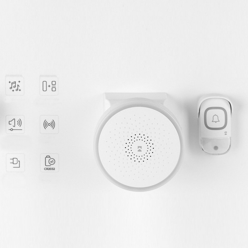 RGB LED Wireless Doorbell IP55 230 V, 300 m, 60