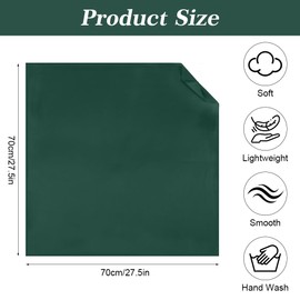 BSBUY Square Satin Silk Scarf Plain Neck Scarf, Lightweight Plain Bandana Wrap Square Large Square Satin Headscarves Hair, Accessories Classic Hair Scarf for 50s 60s Style Wedding(Dark Green)