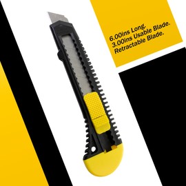 20 Bulk Utility Knives Box Cutters Snap Off Blades Black