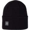 Crossknit Beanie Sol, Black, One Size