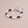GAVU 6mm Pearl Bracelet for Men, Crystal Onyx Beaded Bracelet