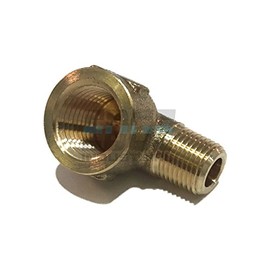 EDGE INDUSTRIAL Forged Brass 90 Degree REDUCING Street Elbow 1/4" Female NPT X 1/8" Male NPT Fuel/AIR/Water/Oil/Gas WOG (Qty 01)