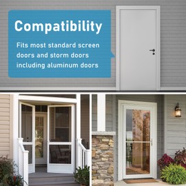 PalpitateC 3 Packs Storm Door Hinges Replacement fits for Larson Screen Door Hinges, Extruded Aluminum Door Hinge Kit White