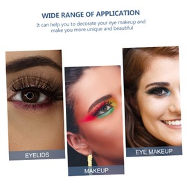 Baluue 3sets Dense Fake Eyelashes Sticker Makeup Beauty Stickers Reusable Lash Decals Glitter Lashes for Parties Daily Fashion 4pairs*3