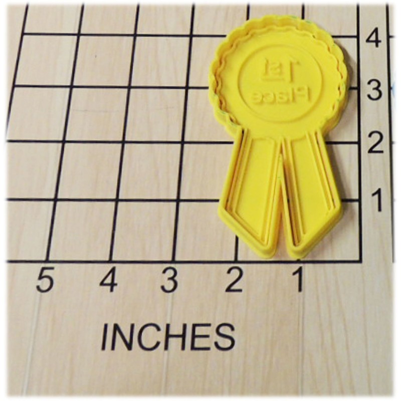 First Place Ribbon Shaped Fondant Cookie Cutter and Stamp #1151