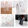 2Pcs Clear Acrylic Pen Holder Makeup Brush Storage Container Desktop