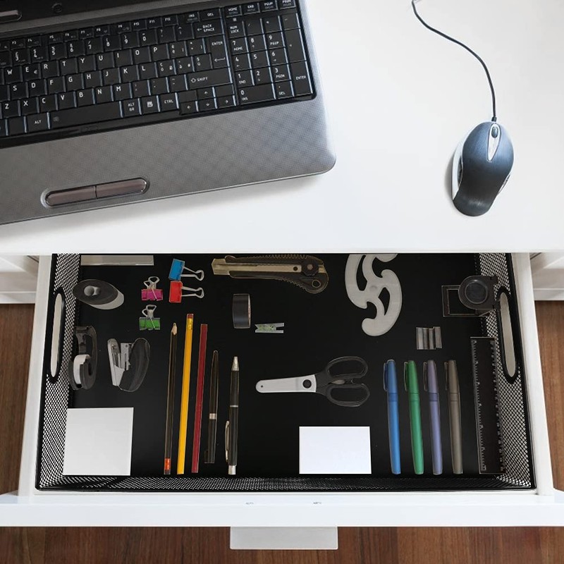 Desk Drawer Organizer, A4 Large Metal Mesh Desk Rrganizer Tray,