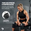 DMoose Fitness Knee Sleeves for Weightlifting with 2 Straps &